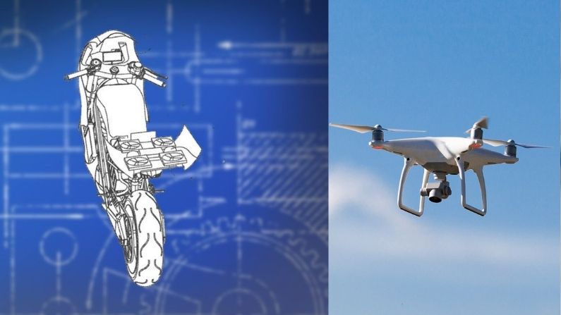 Honda's unique technology, now the drone will be tied on the motorcycle, one of your commands will fly in the sky