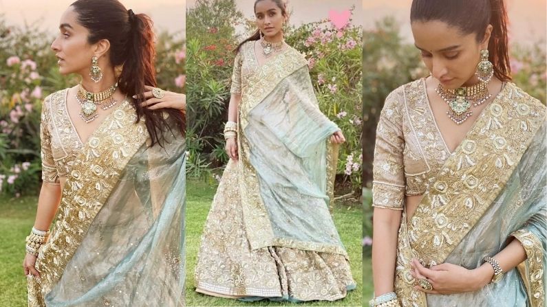 श्रद्धा के इस लहंगे को किया उनकी मासी पद्मिनी कोल्हापुरे ने डिजाइन, खूबसूरत लुक में आईं नजर | Shraddha Kapoor shows her beautiful look in wedding | TV9 Bharatvarsh