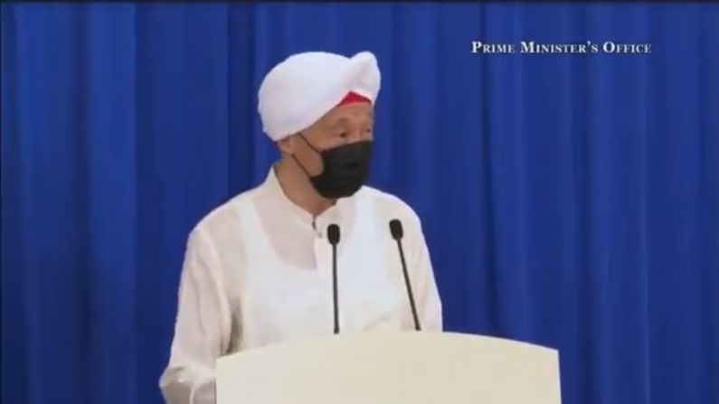 Prime Minister of Singapore arrived wearing a turban to inaugurate the Gurudwara, greeted the people with 'Sat Sri Akal'