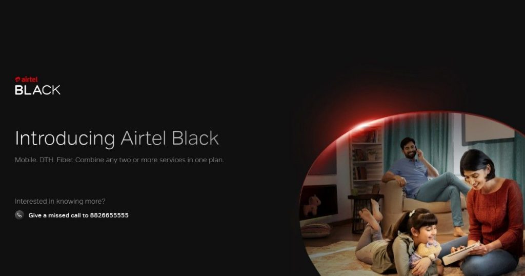 Airtel launches black plan, will get broadband, DTH and 200Mbps speed with three mobile connections